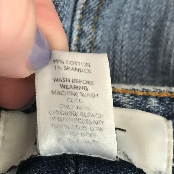 Ann Taylor LOFT Jeans Womens 8 Medium Blue Straight Leg Cotton Stretch Mid Rise - Picture 7 of 11